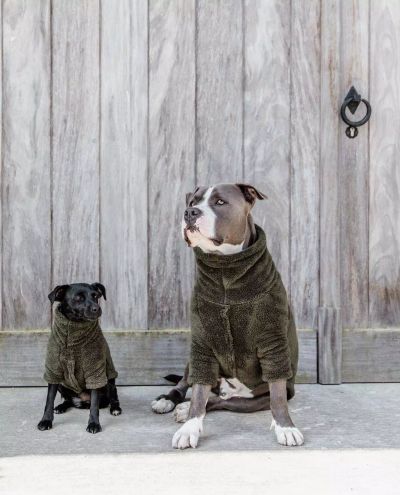 Teddy Fleece Dog Sweater Pine Green (M)