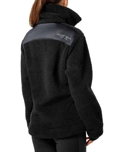 Teddy Fleece jakk Must Tume ookean (XL)