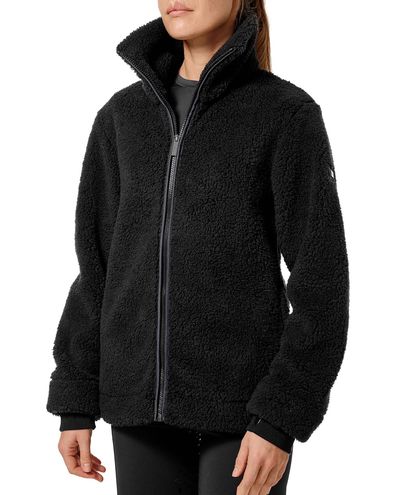 Teddy Fleece jakk Must Tume ookean (XL)